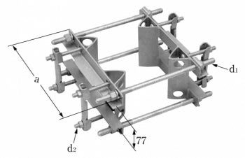 SAS-33-DW|抱アーム用アームタイレス 金物 330〜400φ