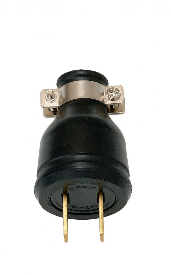 1294-B|防水形コードコネクタプラグ (JIS防浸形)2P 15A-125V 黒色