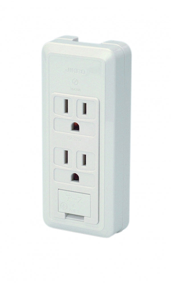 CS-55GE-PW|露出形アースターミナル付接地ダブルコンセント アースターミナル付 PW色