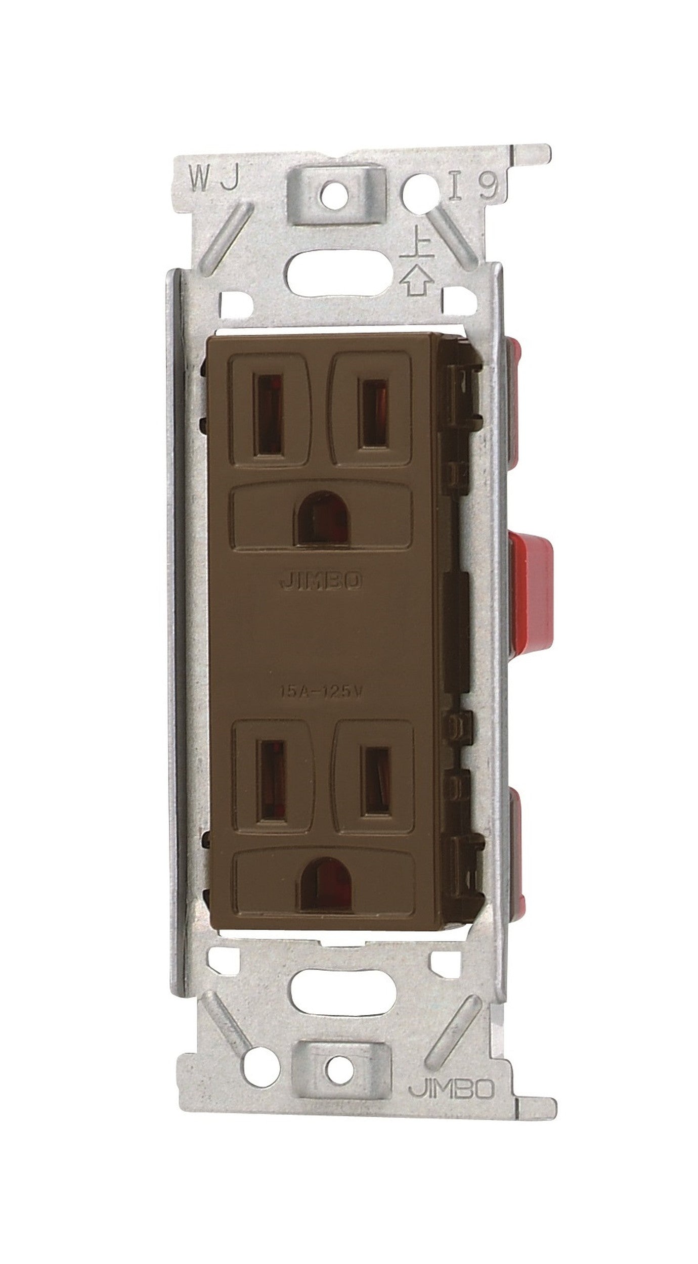 JEC-BN-55G-C｜ニューマイルドビー チョコレート色 埋込接地ダブル