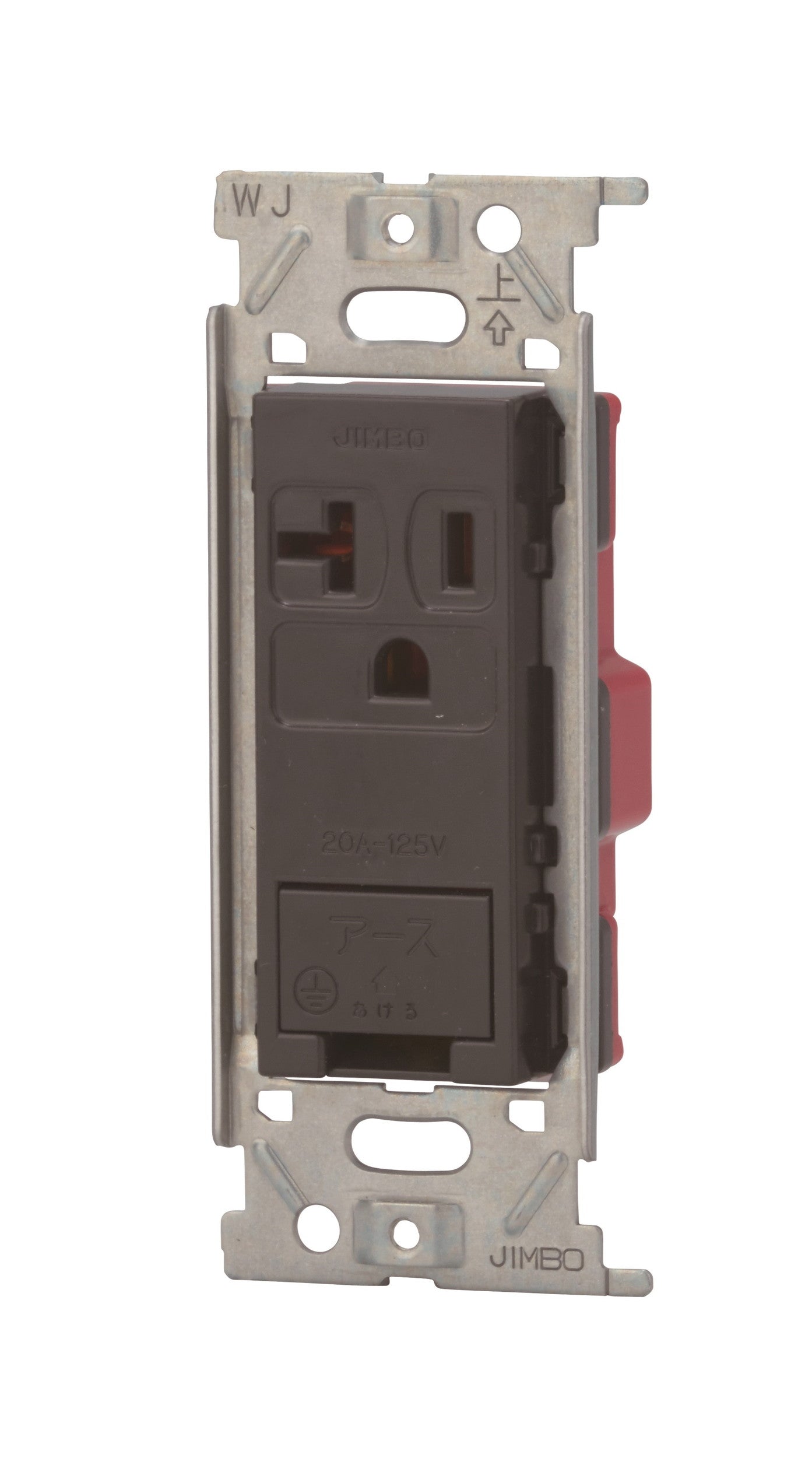 JEC-BN-ITGE-SB|アースターミナル付 高容量コンセント 金属枠 (SB色) アースターミナル付 金属枠