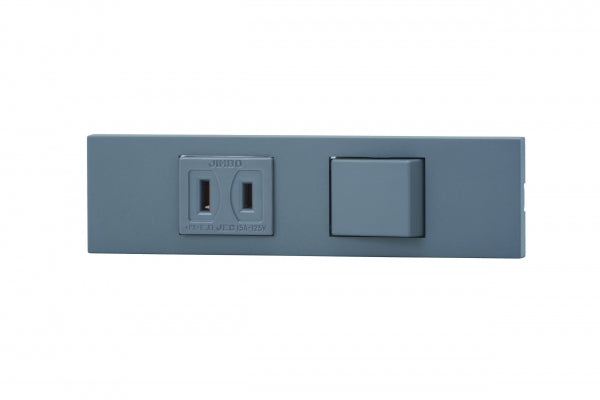 KAG-2516|NKシリーズ家具・機器用コンセント+3路スイッチセット (SG色) 家具・機器用 ソリッドグレー