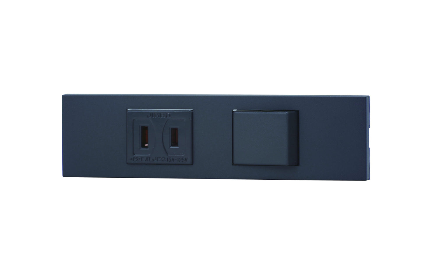 KAG-2517|NKシリーズ家具・機器用コンセント+3路スイッチセット (SB色) 家具・機器用 ソフトブラック