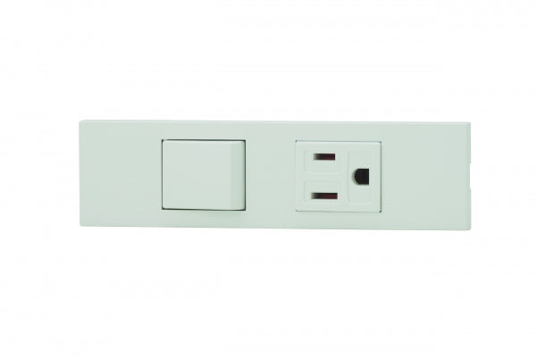 KAG-2530|NKシリーズ家具・機器用4路スイッチ+接地コンセントセット (PW色) 家具・機器用 PW色