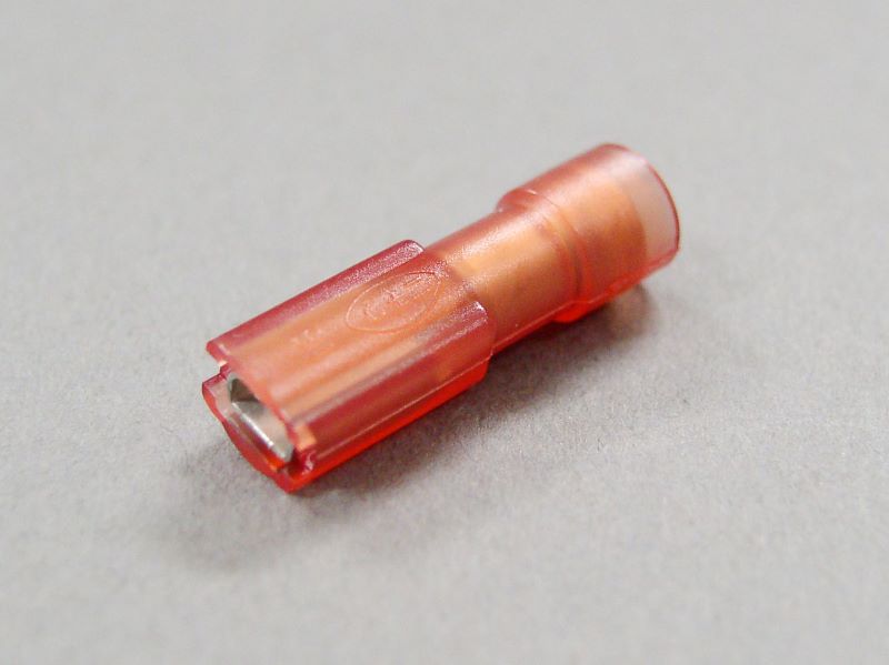 TMDEN 280809-FA-RCL|差込型接続端子 FA型 絶縁ナイロン被覆 赤透明