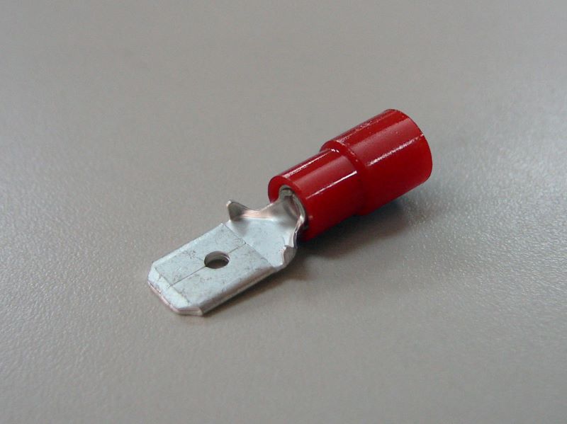 TMEDV 630809-M-RED|差込型接続端子 M型 絶縁ビニール被覆 赤