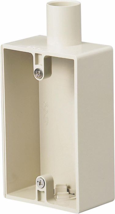 SW1161ZJHW|カチコネ 露出スイッチBOX 1方出16アイボリーHIタイプ