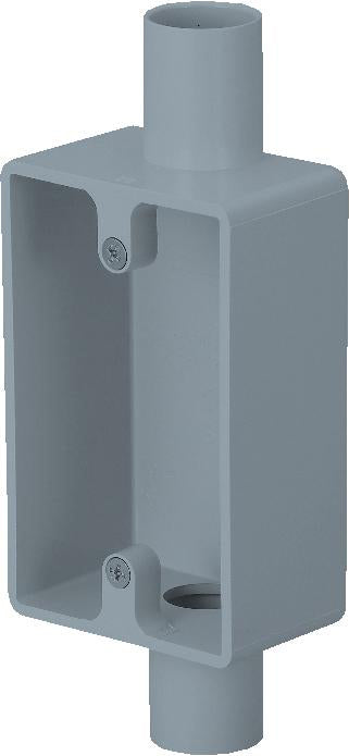 SW1162GHW|ビニール 露出スイッチBOX 1個用2方出16 グレー