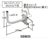SBM35|BSアンテナ用サイドベース 45cm用