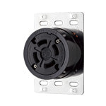 WF2460B｜接地引掛埋込コンセント 3P60A ブラック – 電材Days