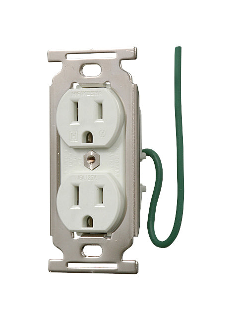 ME2851|医用接地埋込Wコンセント 白 15A 125V