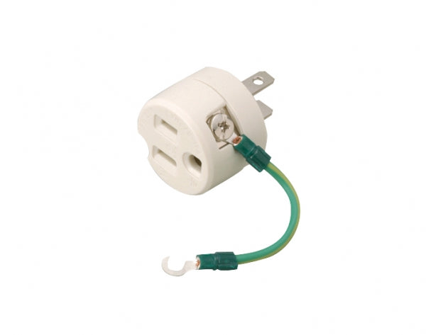 ME2900|接地アダプター(極性付) 15A 125V