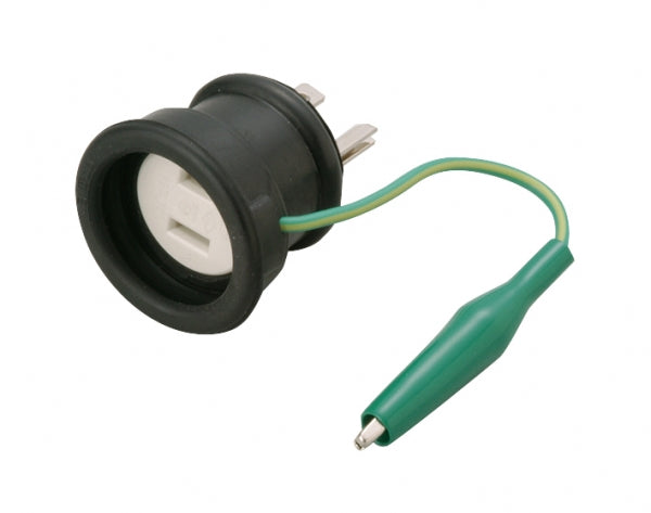 ME2941T1|逆接地防水アダプター 15A 125V アースクリップ付