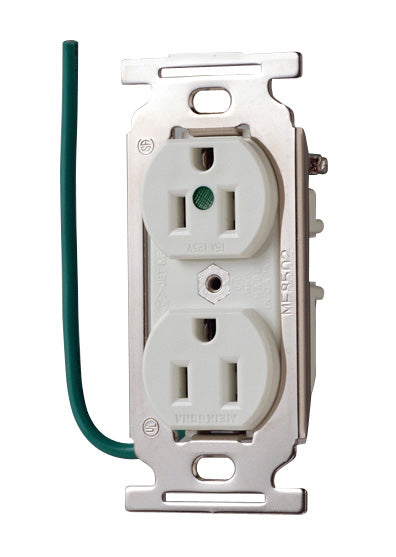 ME8502|医用接地埋込Wコンセント 15A 125V 5-15R UL/CSA