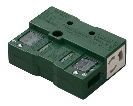 ME8612M|アクセスフロア用コンセントII型 20A 125V 2個口 緑