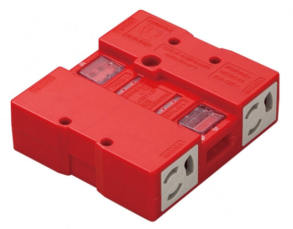 ME8614R|アクセスフロア用コンセントII型 20A 125V 4個口 赤