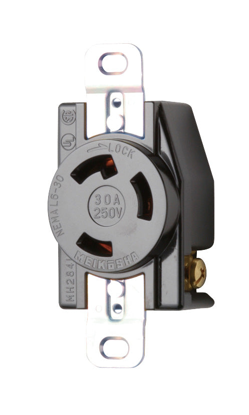 MH2841|UL/CSA引掛埋込コンセント 接地2P 30A 250V L6-30R