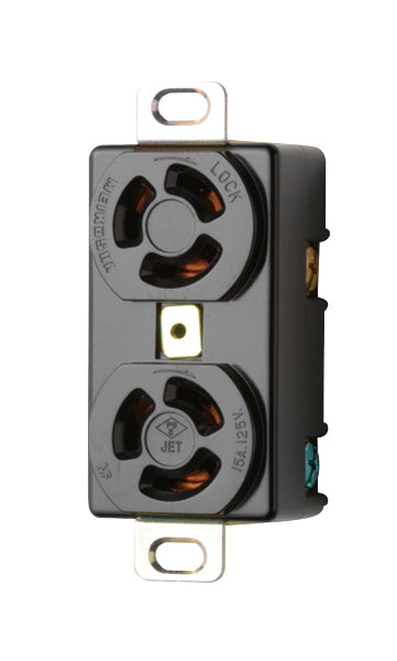 MH2864AT01|機器用引掛埋込WコンセントA形 接地2P 15A 125V P:83.5 楕円