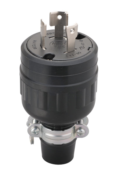 MH7039|3P 30A 引掛ゴムプラグ 30A 250V (L11-30P 準拠)