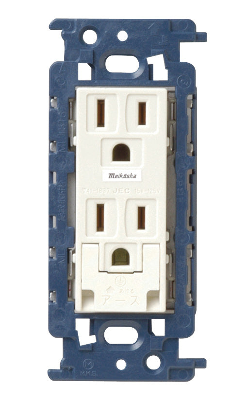 ML1259W-C|接地Wコンセント(カセット) 15A 125V ML カバー・ET付