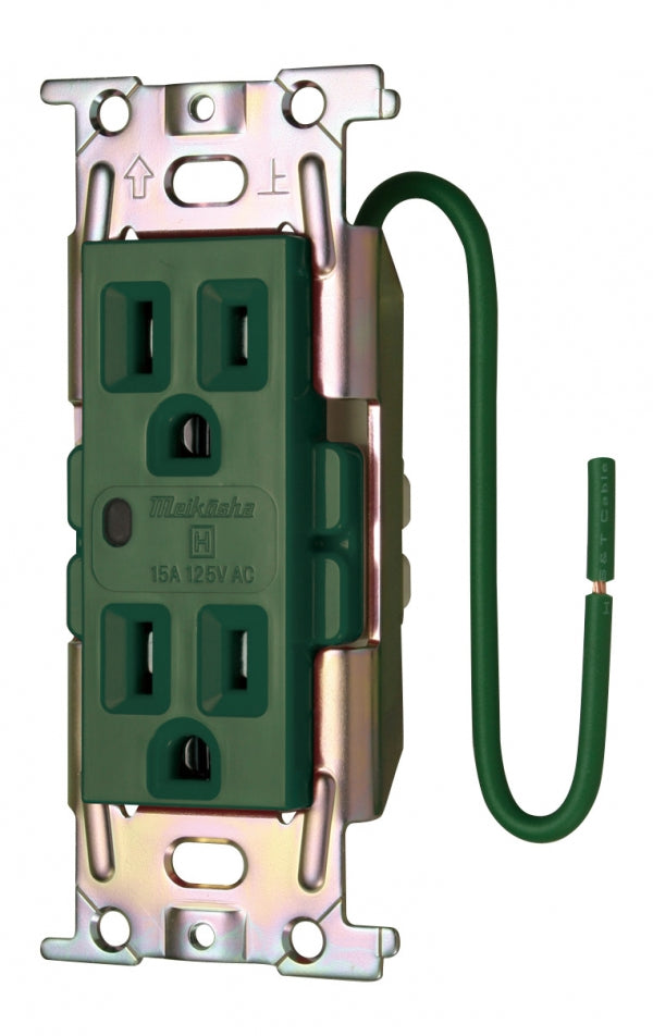 ML1272T3M|ML医用接地埋込WコンC形 15A 125V 表示ランプ付 緑