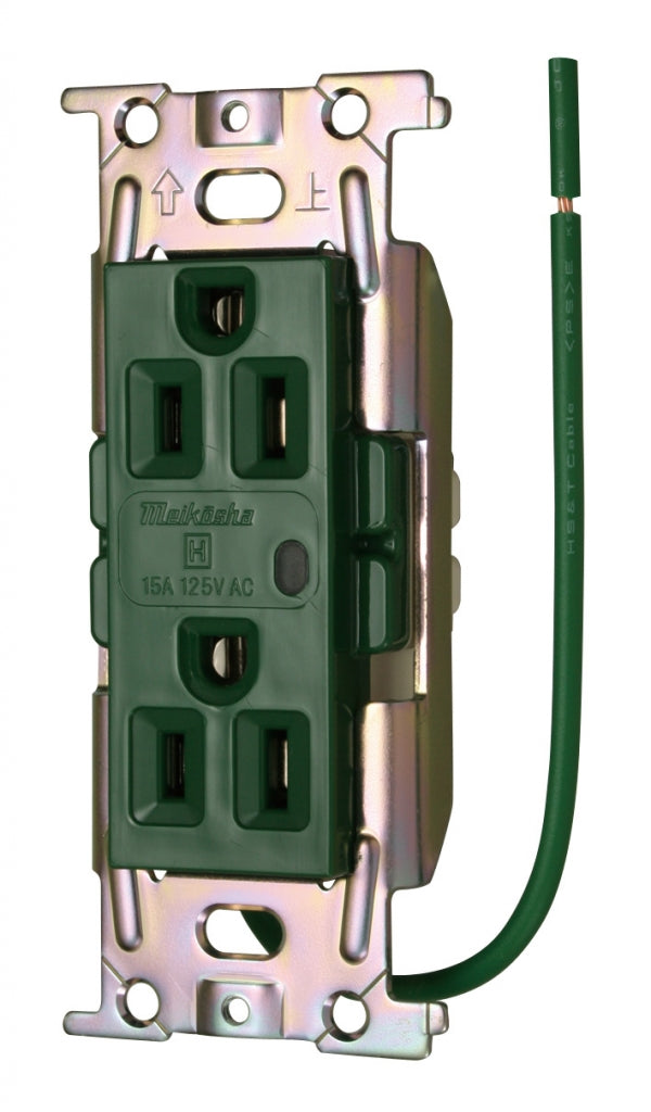 ML1272T4M|ML医用接地埋込WコンC形 15A 125V 表示ランプ付 緑 Sタイプ