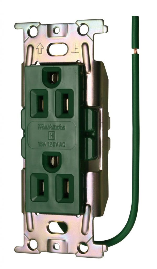 ML1282T4M|ML医用接地埋込WコンC形 15A 125V 緑 Sタイプ