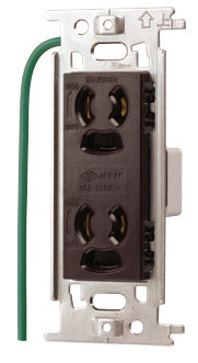 ML1283C-1|ML抜止接地Wコン チョコ 15A 125V 接地リード線付