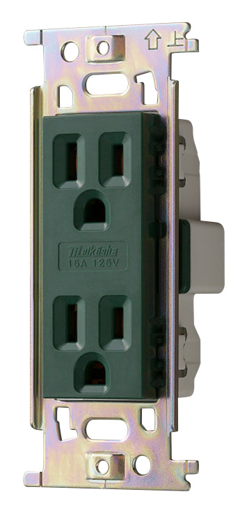 ML1287M|ML接地Wコンセント B形 緑 15A 125V