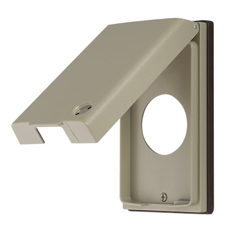 ML1691-K|MLキー付防滴プレート 1コ用コンセントφ41.5