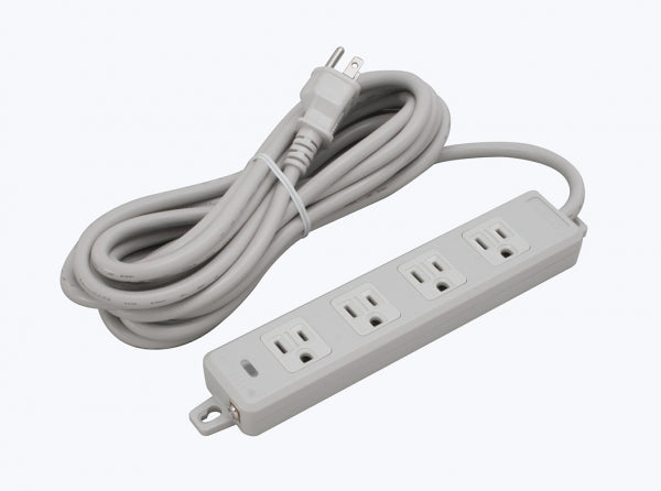 MR7704TJ5|横形OA用接地タップ4個口 VCTF5m 15A 125V ランプ、マグネット付 接地プラグ付