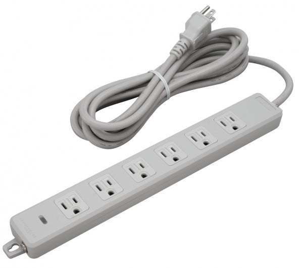 MR7706TJ3|横形OA用接地タップ6個口 VCTF3m 15A 125V ランプ、マグネット付 接地プラグ付