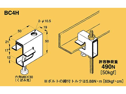 BC4H|一般形鋼用吊金具