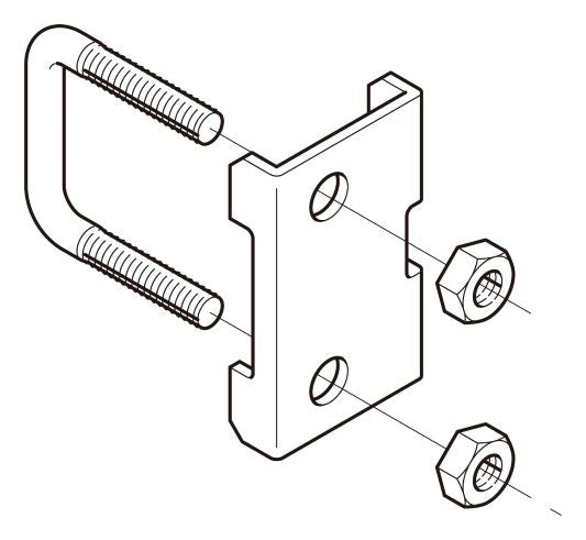BR1U|耐震ブレース止め金具