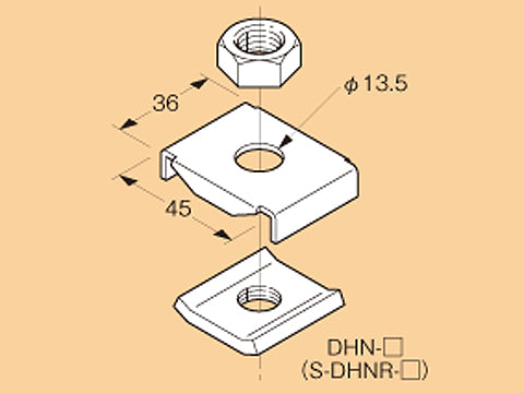 DHU-W4|ダクターチャンネル吊金具