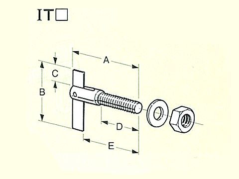 IT1070|ITハンガー 中空壁用