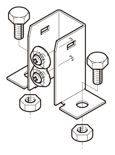 P-DU2|盤接続金具 標準色塗装