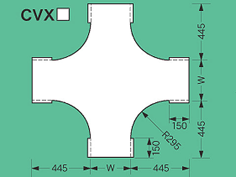 SD-CVX80|X形分岐カバー SD製