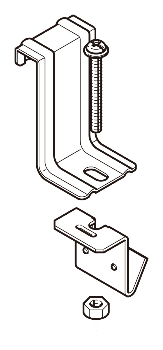 Z-SRS10｜アングル用振れ止め金具 SRラック片側用 HDZ製 – 電材Days