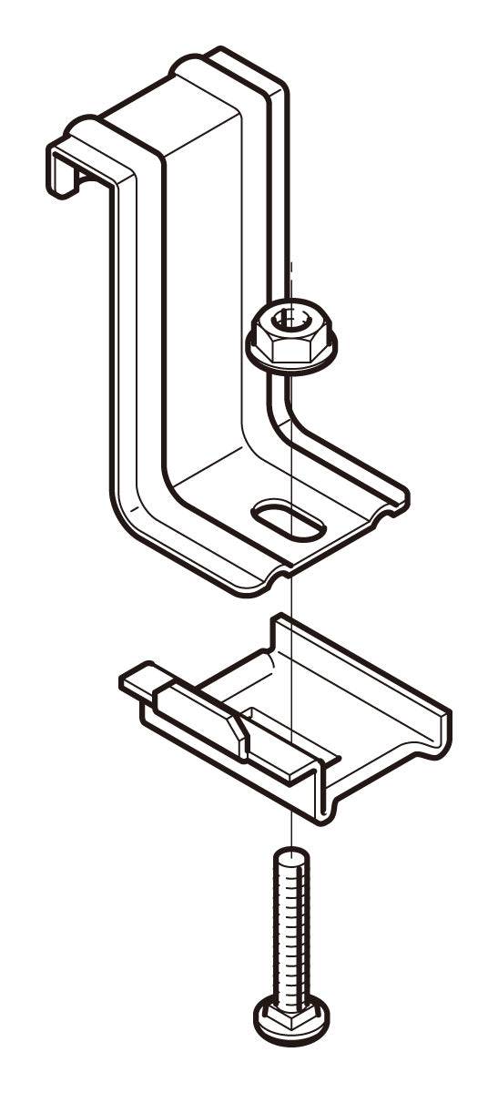 Z-SRS9｜アングル用振れ止め金具 SRラック片側用 HDZ製 – 電材Days
