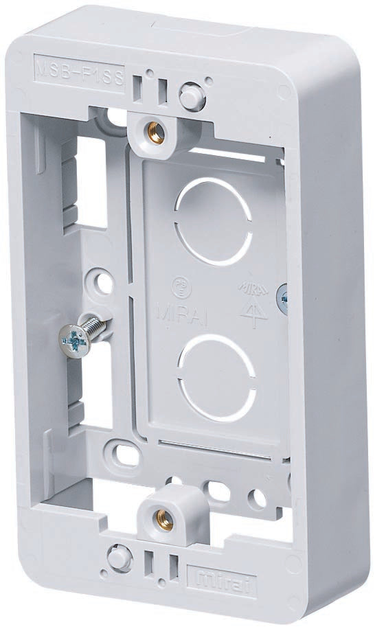 MSB-F1SSW｜モール用スイッチボックス Fタイプ 1個用超浅型ホワイト