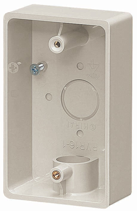 PVR16-1M|露出1コ用SWBOX Mホワイト