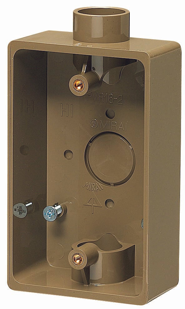 PVR22-2LB|露出1コ用SWBOX Lブラウン