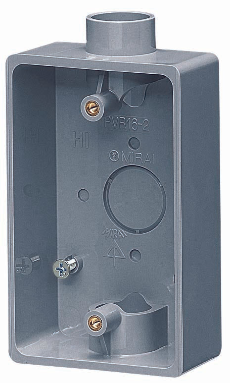 PVR22-2|露出1コ用SWBOX グレー