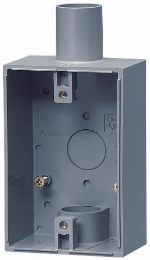 PVR22-BC2|露出スイッチBOX グレー