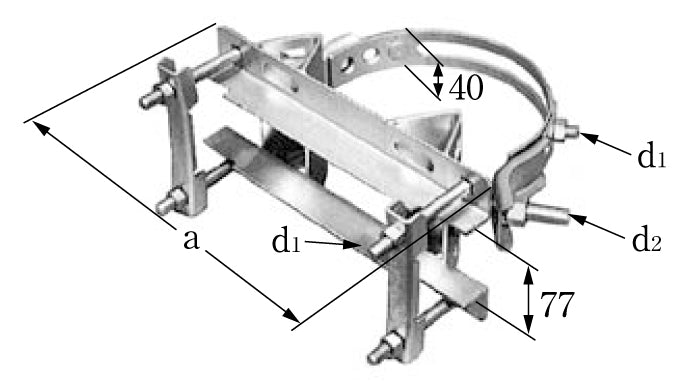 SABD-12S-DW｜自在アームタイレスバンド 120〜150φ 幅40ミリ