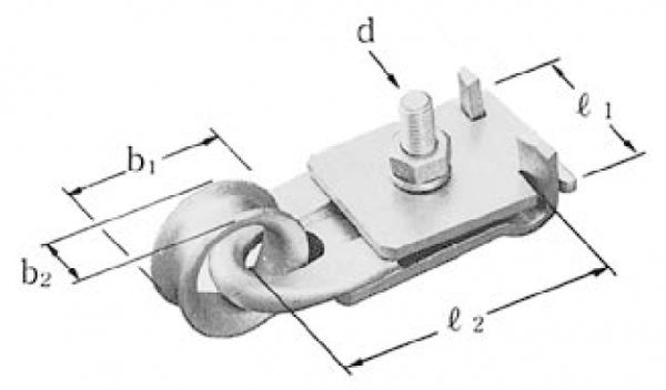TWBC-2｜柱間分岐金具 被覆付メッセン用