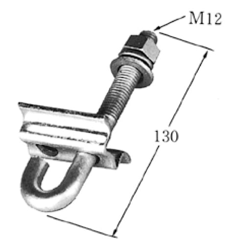 WJC-2｜メッセン ワイヤ吊クランプ 60角アーム用 M12×130ミリ
