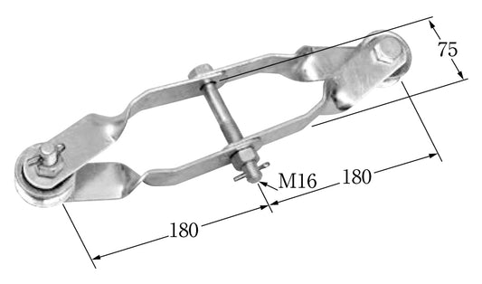WSS-75-M16X2｜つり線ストラップ □75×75用