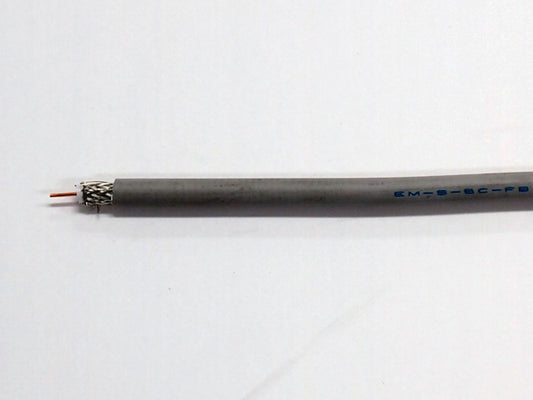 EMS5CFBGR100｜衛星放送テレビ受信用発泡ポリエチレン耐燃性ポリエチレンシース同軸ケーブル100M巻